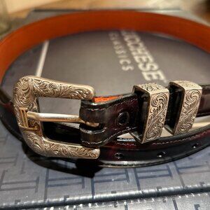 New Lucchese Classic Genuine Goat Men's Belt Size 36, 1.25 inch wide
